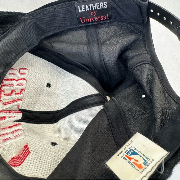 Vintage NBA Blazers SnapBack Hat Cap Suede Leather Universal Industries - Picture 8 of 10